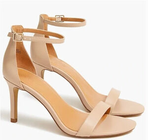 J. CREW New in Box Ankle Strap Heel Sandal in Beige // 10.5